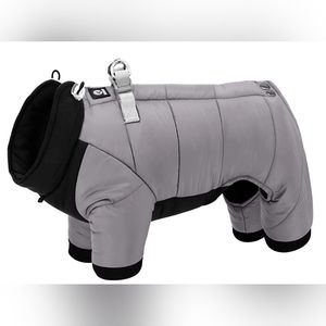 Medium Gray Warm Reflective Dog Winter Jacket